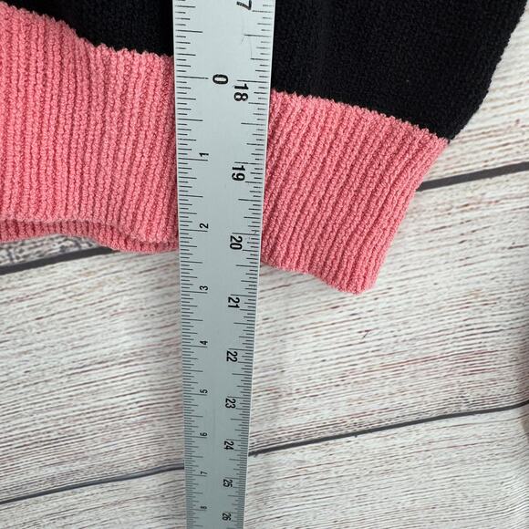 Veronica Beard Pink and Black Striped Cropped Button Cardigan - Picture 9 of 9